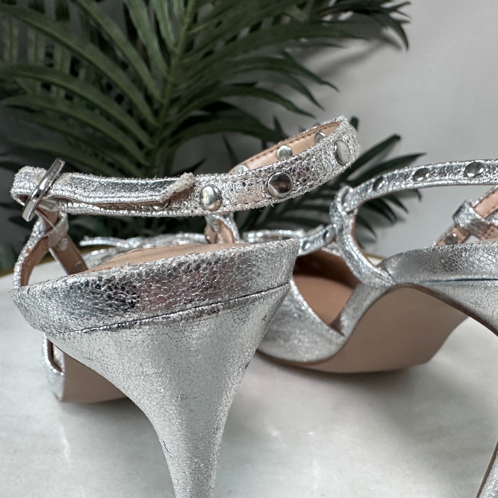 Steve Madden Women’s Silver Vivant Stiletto Corset Heels size 9 - Picture 5 of 9